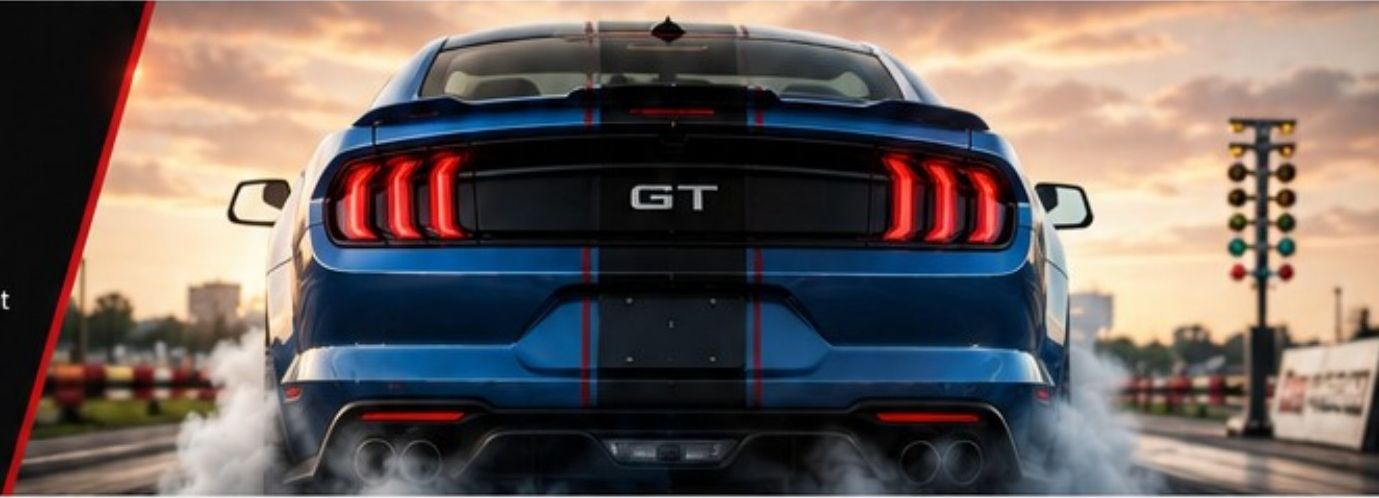 Blue Mustang GT burnout — Kilo Performance mission