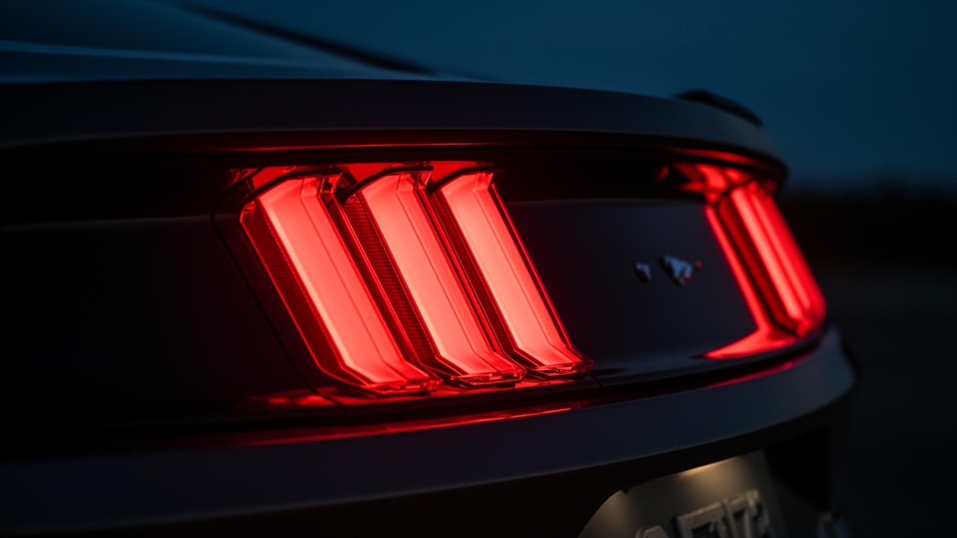 Modern Mustang triple-bar taillight detail